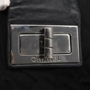 CHANEL Chain 2.55 Shoulder Bag Nylon Black Silver CC Auth 164361-10