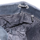 CHANEL Chain 2.55 Shoulder Bag Nylon Black Silver CC Auth 164361-19