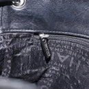 CHANEL Chain 2.55 Shoulder Bag Nylon Black Silver CC Auth 164361-20