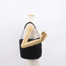 CHANEL Chain 2.55 Shoulder Bag Nylon Black Silver CC Auth 164361-22