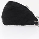 CHANEL Chain 2.55 Shoulder Bag Nylon Black Silver CC Auth 164361-3