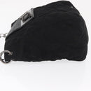 CHANEL Chain 2.55 Shoulder Bag Nylon Black Silver CC Auth 164361-4