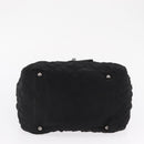 CHANEL Chain 2.55 Shoulder Bag Nylon Black Silver CC Auth 164361-5