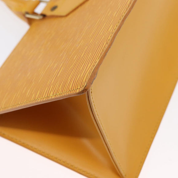 LOUIS VUITTON Epi Sac Triangle Hand Bag Yellow M52099 LV Auth 164363