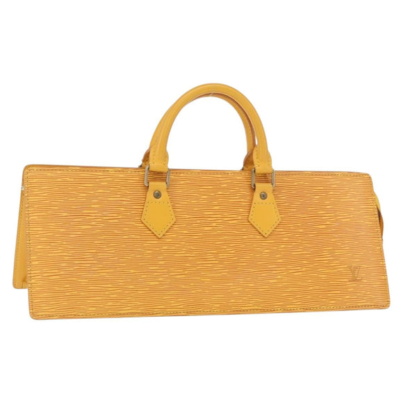LOUIS VUITTON Epi Sac Triangle Hand Bag Yellow M52099 LV Auth 164363