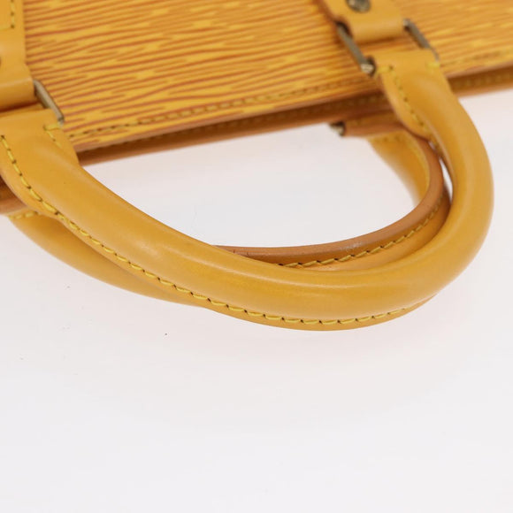 LOUIS VUITTON Epi Sac Triangle Hand Bag Yellow M52099 LV Auth 164363