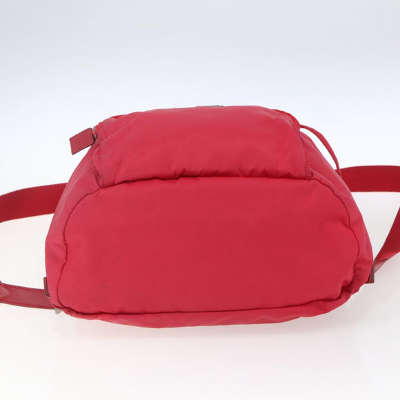 PRADA Backpack Nylon Pink Silver Auth 164369