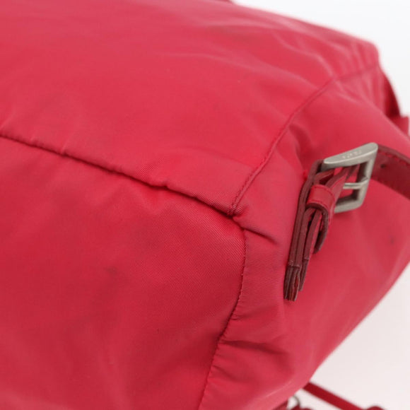 PRADA Backpack Nylon Pink Silver Auth 164369