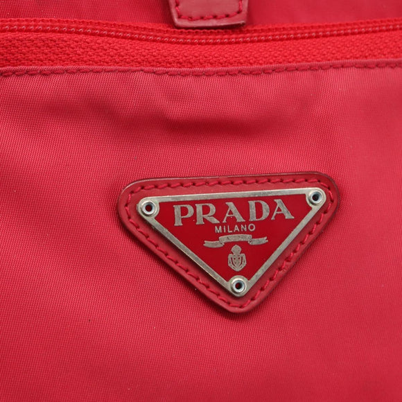 PRADA Backpack Nylon Pink Silver Auth 164369