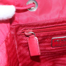 PRADA Backpack Nylon Pink Silver Auth 164369-23