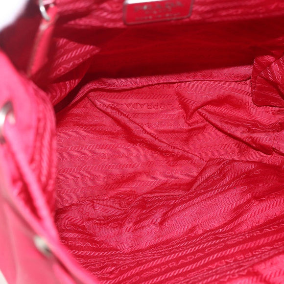 PRADA Backpack Nylon Pink Silver Auth 164369