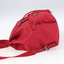 PRADA Backpack Nylon Pink Silver Auth 164369-3