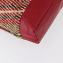BURBERRY Nova Check Shoulder Bag Wool Beige Auth 164370-9