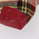 BURBERRY Nova Check Shoulder Bag Wool Beige Auth 164370-14