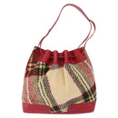 BURBERRY Nova Check Shoulder Bag Wool Beige Auth 164370-13