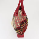 BURBERRY Nova Check Shoulder Bag Wool Beige Auth 164370-3