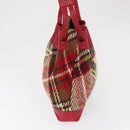 BURBERRY Nova Check Shoulder Bag Wool Beige Auth 164370-4