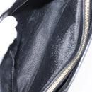 CELINE Macadam Canvas Hand Bag PVC Leather Black Gold Auth 164373-16