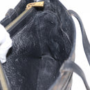 CELINE Macadam Canvas Hand Bag PVC Leather Black Gold Auth 164373-18