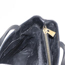 CELINE Macadam Canvas Hand Bag PVC Leather Black Gold Auth 164373-21