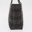 CELINE Macadam Canvas Hand Bag PVC Leather Black Gold Auth 164373-4