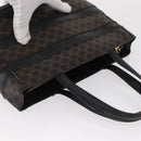 CELINE Macadam Canvas Hand Bag PVC Leather Black Gold Auth 164373-6