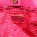 PRADA Hand Bag Nylon Pink Gold Auth 164374-10