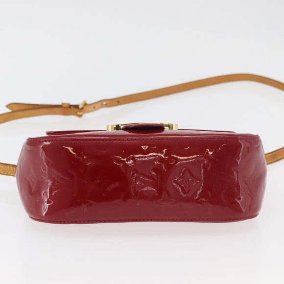 LOUIS VUITTON Vernis Bell Flower GM Bag Rouge Grunadine M91728 LV Auth 164379