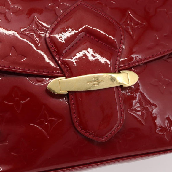 LOUIS VUITTON Vernis Bell Flower GM Bag Rouge Grunadine M91728 LV Auth 164379