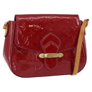 LOUIS VUITTON Vernis Bell Flower GM Bag Rouge Grunadine M91728 LV Auth 164379-1