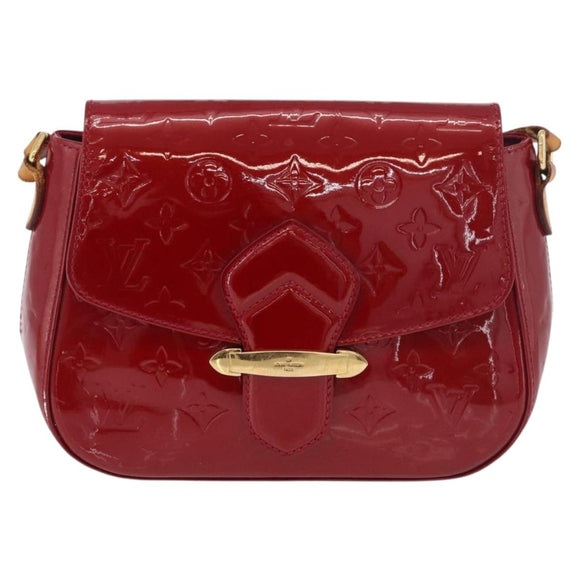 LOUIS VUITTON Vernis Bell Flower GM Bag Rouge Grunadine M91728 LV Auth 164379
