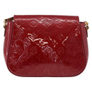 LOUIS VUITTON Vernis Bell Flower GM Bag Rouge Grunadine M91728 LV Auth 164379-2