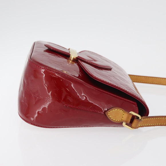 LOUIS VUITTON Vernis Bell Flower GM Bag Rouge Grunadine M91728 LV Auth 164379