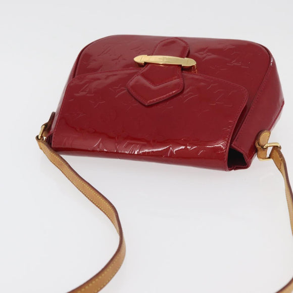 LOUIS VUITTON Vernis Bell Flower GM Bag Rouge Grunadine M91728 LV Auth 164379