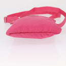 PRADA Shoulder Bag Nylon Pink Silver Auth 164385-5