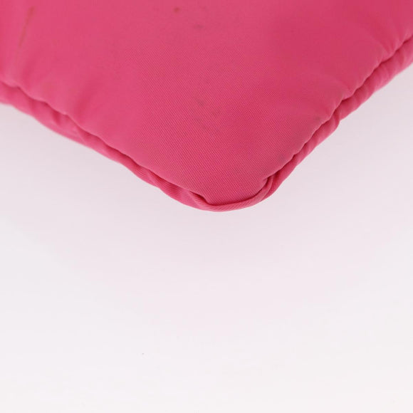 PRADA Shoulder Bag Nylon Pink Silver Auth 164385