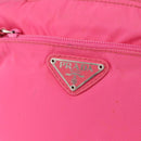 PRADA Shoulder Bag Nylon Pink Silver Auth 164385-18