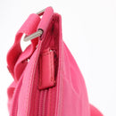 PRADA Shoulder Bag Nylon Pink Silver Auth 164385-10