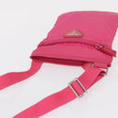 PRADA Shoulder Bag Nylon Pink Silver Auth 164385-6
