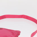 PRADA Shoulder Bag Nylon Pink Silver Auth 164385-9