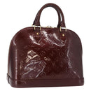 LOUIS VUITTON Monogram Vernis Alma PM Hand Bag Rouge Favist M91691 Auth 164390-1