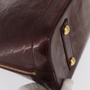 LOUIS VUITTON Monogram Vernis Alma PM Hand Bag Rouge Favist M91691 Auth 164390-9