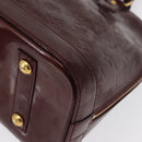 LOUIS VUITTON Monogram Vernis Alma PM Hand Bag Rouge Favist M91691 Auth 164390-14