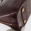 LOUIS VUITTON Monogram Vernis Alma PM Hand Bag Rouge Favist M91691 Auth 164390-15