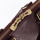 LOUIS VUITTON Monogram Vernis Alma PM Hand Bag Rouge Favist M91691 Auth 164390-10