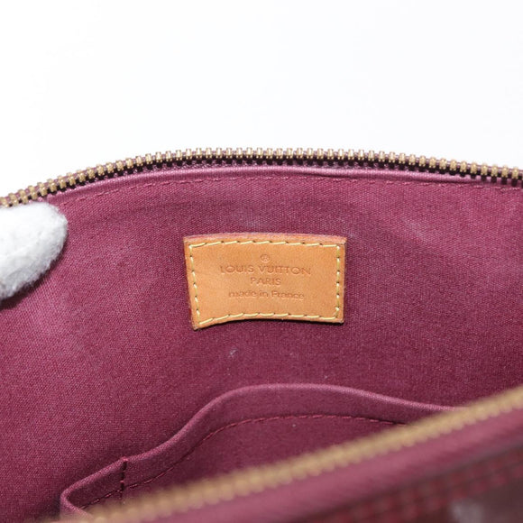 LOUIS VUITTON Monogram Vernis Alma PM Hand Bag Rouge Favist M91691 Auth 164390