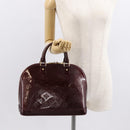 LOUIS VUITTON Monogram Vernis Alma PM Hand Bag Rouge Favist M91691 Auth 164390-21