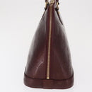 LOUIS VUITTON Monogram Vernis Alma PM Hand Bag Rouge Favist M91691 Auth 164390-3