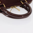 LOUIS VUITTON Monogram Vernis Alma PM Hand Bag Rouge Favist M91691 Auth 164390-7