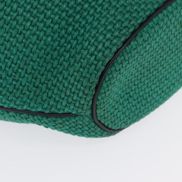 BOTTEGA VENETA Tote Bag Raffia Green Gold Auth 164393